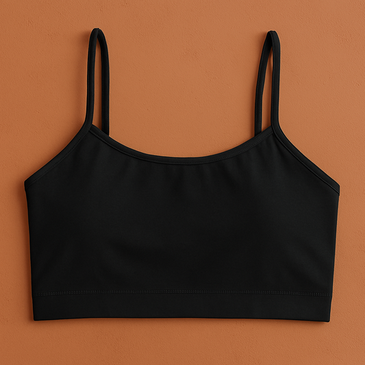 Teenagers’ Malai Non-Padded Bra – Soft, Lightweight &amp; Comfortable Everyday Wear Lingerie, Plain Design in Black, Sizes 28, 30, 32 - 28