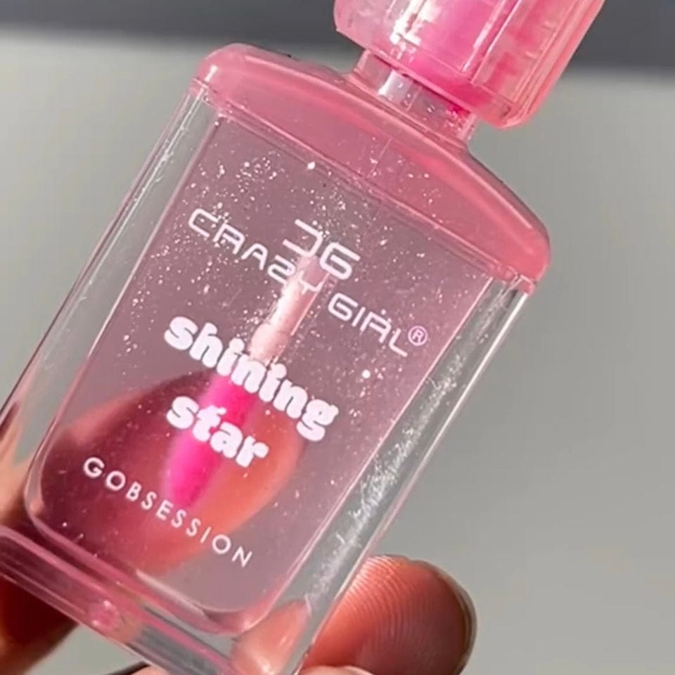 Crazy Girl - Bottle Shape Tinted Jelly Lip Oil | Moisturizing tinted lip gloss (Pink Shade) - 1 Pc
